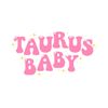 Taurus Baby Bodysuit (12M, White/Pink)