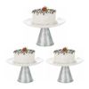 Mind Reader Ceramic and Galvanized Cake Cupcake or Dessert Display Tray 3 Pack