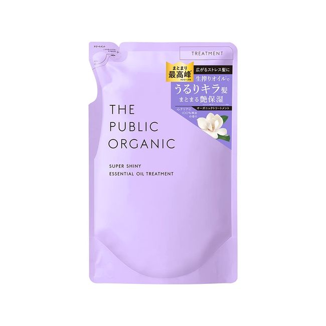 The Public Organic Treatment Refill [Super Shiny] [Glossy, Moisturizing], 13.5 fl oz (400 ml), Best Cosmetics, Amino Acids, Aroma, Essential Oils, Hair Care, Made in Japan