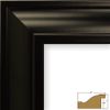 Craig Frames 21834700BK 9 by 22-Inch Black Picture Frame, Single White Collage Mat with 4-5 by 7-Inch Openings