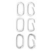 PATIKIL Spring Oval Clasp, 6Pcs Necklace Clasps and Closures (S/M/L, Silver)