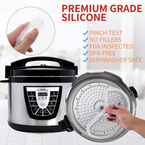Original Sealing Ring for 8 Qt Power Pressure Cooker XL - Replacement Silicone Gasket Seal Rings for Power Cooker XL 8 Quart, PPC772, PPC780, WAL3, PPC-XL 8Qt, Wolfgang Puck 8 Qt