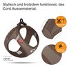 Vest Harness Curli Clasp Cord Brown M