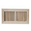 Solid Red Oak Flushmount Floor Register w/ Removable Faceplate Steel Slip Damper