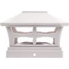 Mission Garden Sun Light Solar Powered Post Cap Light for 5 x 5 PVC Posts (White)