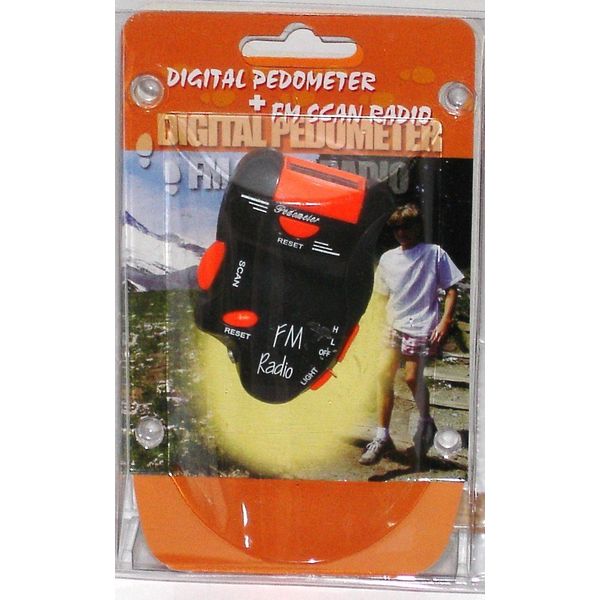 Digital Pedometer & FM Scan Radio blue