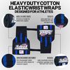 Schiek Wrist Wrap, 24 Inches, Free Weight Training Use, blue