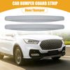 Partuto 2 Pcs 40cm Carbon Fiber Pattern Car Bumper Guard Strips - PVC Gray
