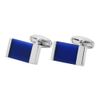 Mr.Van Blue Opal Cufflinks Rectangle Genuine Agate Gemstone Cuff Links Jewelry Wedding