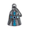 Blue Eye Cross Motorcycle Biker Gargoyle Bell Key Chain Accessories