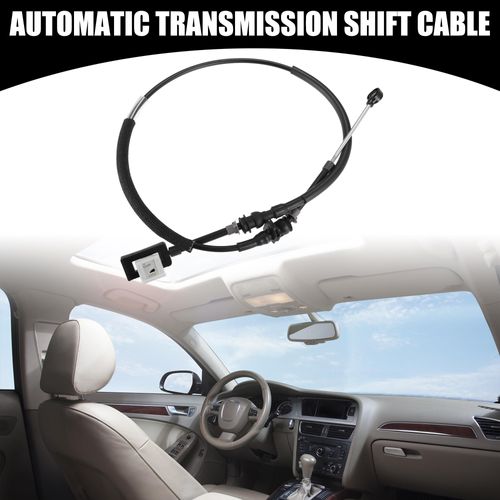 Partuto Automatic Transmission Gear Shifter Control Cable - Auto Trans Shifter Cable - for Ford for Mustang 2005-2010 Metal Black - 1 PC
