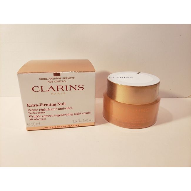 Clarins~Extra-Firming Nuit ~ Wrinkle Control Regenerating Night Cream ~ 1.6 oz ~