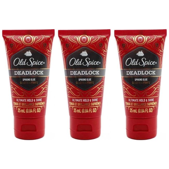 Old Spice Deadlock Spiking Glue, Travel Size.84 Ounces / 25 Ml (Pack of 3)