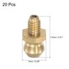 sourcing map Brass Straight Grease Fitting M4 x 0.7mm Thread Hydraulic Grease Fitting Accessories, 20Pcs