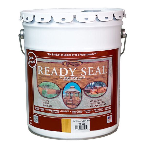 5 gal Ready Seal 505 Natural (Light Oak) Exterior Stain and Sealer For Wood