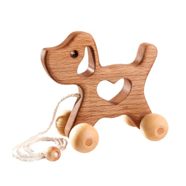 Wooden Dog Pull Along Toy