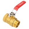 Brass High Performance Male/Female Valve 1 inch DN25 Water Pipe Valve with Red Handle
