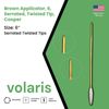 Brown Applicator, 6, Serrated, Twisted Tip, Cooper