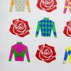 Silks and Roses Color Derby Tea Towel