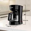 12-Cup Coffee Maker - Easy On/Off, Non-Drip Carafe, Removable Filter, Black