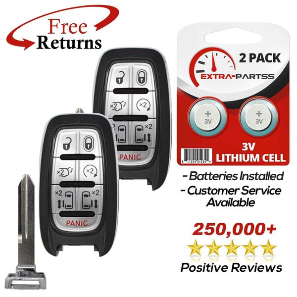 2 For 2017 2018 2019 2020 Chyrsler Pacifica Keyless Smart Prox Remote Key Fob