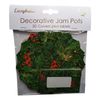 10 Christmas Holly Jam Pot Covers and Labels
