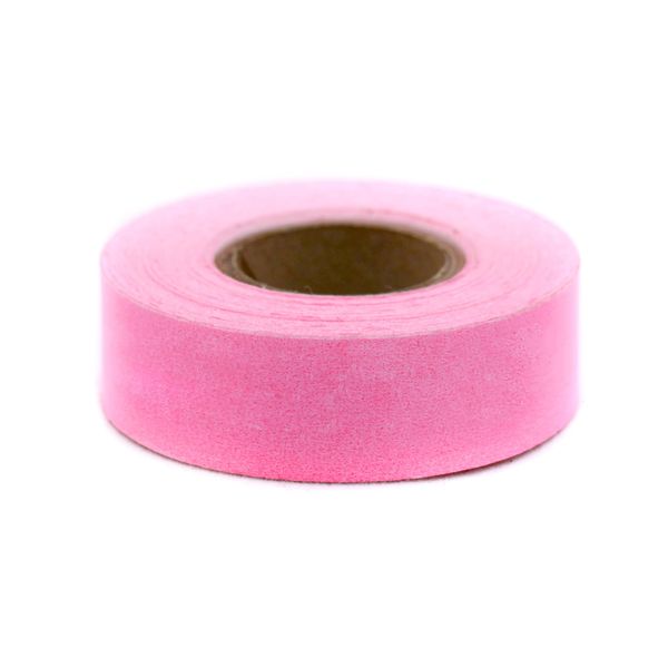 ChromaLabel 0.75 Inch Clean Remove Color Code Tape, 500 Inch Roll, Fluorescent Pink