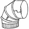 Imperial Manufacturing Adjustable Elbow 7 " Dia. Galvanized 0-90 Deg.