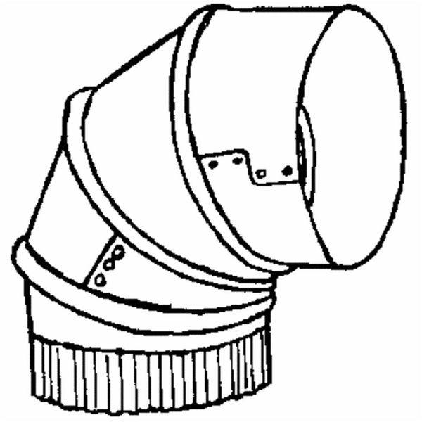 Imperial Manufacturing Adjustable Elbow 7 " Dia. Galvanized 0-90 Deg.