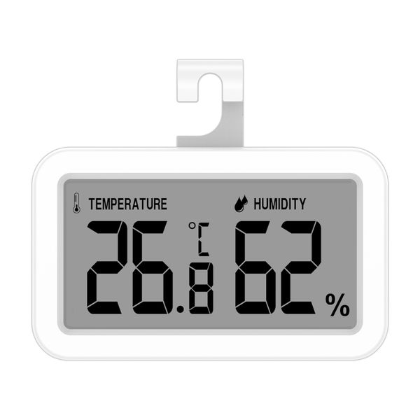 Digital Freezer/Fridge Thermometer Humidity Waterproof Alarm Indicator Memory