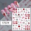 LANODO 6 Pcs Nail Stickers, Beautiful, 3D, Multiple Styles, DIY Nail Seal Set, Spring and Summer, Flower Plant