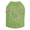 Diva with Necklace Dog Shirt L LIME GREEN