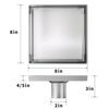 8" Inch Shower Drain Brushed 304 Stainless Steel Tile Insert 