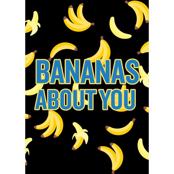 Valentines RUDE 416A BANANAS ABOUT YOU card