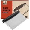 Chef Pomodoro Multi-Purpose Dough Cutter Bench Scraper 6-Inch Pastry Scraper,