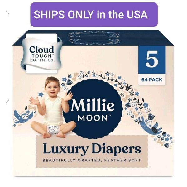 New Millie Moon Disposable Diapers Cloud Touch Softness Size 5