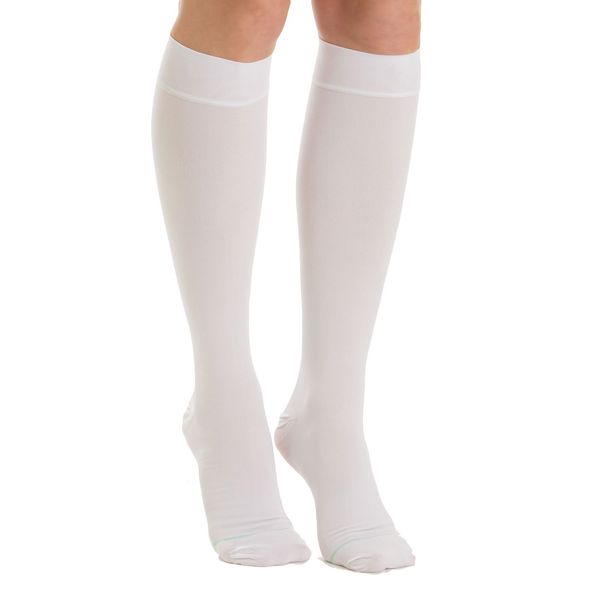 Relaxsan Antiembolism M2350A (1 Pair - White, S) Anti-embolism knee high socks with inspection hole - K1-18-23 mmHg