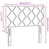vidaXL Kopfteil mit Diamantblock-Design Hellgrau 80 cm Stoff