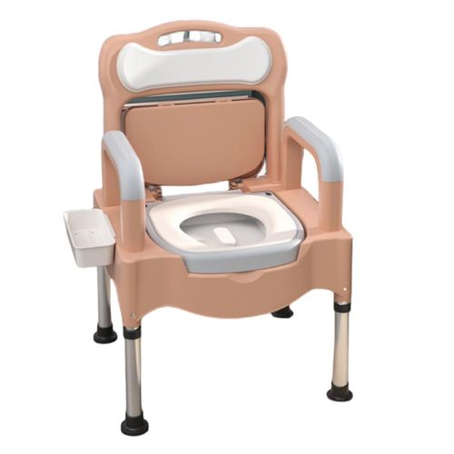 Aeroor Portable Toilet, Portable Toilet, Easy Toilet, Mobile Toilet Chair, Height Adjustable, Portable Toilet Bowl for Nursing Care, Easy to Assemble, Removable Handrails, Adults, Pregnant Women,