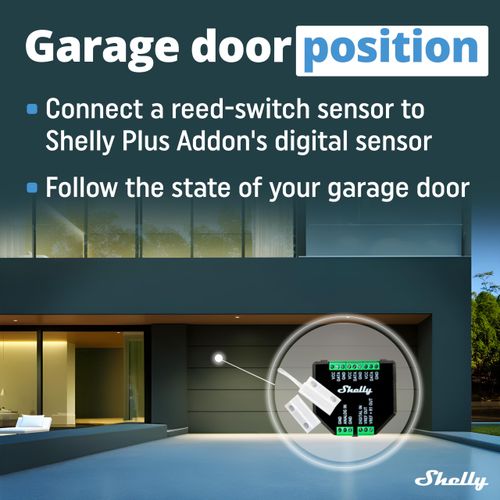 Shelly Plus Add-On | Bluetooth Add-On for Shelly Plus Devices | Measure Temperature and Humidity | Home Automation | Works with Alexa & Google Home | iOS Android App |No Hub Required |Digital Sensor