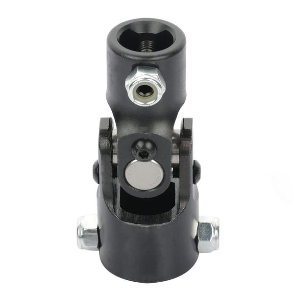 SCITOO U-Joint Steering 1" DD to 3/4" DD Single Steering Shaft U Joint Coupler Black Universal Coupling