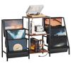 Modern Record Player Stand with Vinyl Holder Display Shelf End table for Bedroom