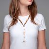 Intercession Our Father Sacred Handmade Solid Wood Rosary (St Benedict - Walnut)