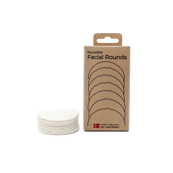 Lastround® - Reusable Cotton Rounds by LastObject® - 7 Cotton Pads Equivalent of 1750 Common Makeup Remover Pads Eco Friendly Product Reusable