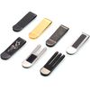 DonDon Men's Money Clip Stainless Steel Black Lines