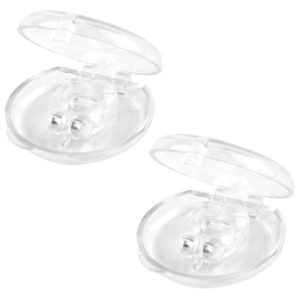 ZJIVQO 2pcs Magnetic Anti Snore Nose Clip Silicone Anti Snore Devices with Box Reusable Anti Snoring Stopper for Removal of Noise While Sleeping Comfortable Sleep Better Breathing