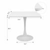 32" Square Dining Table Tulip Coffee Table with Wood Tabletop and Pedestal Base
