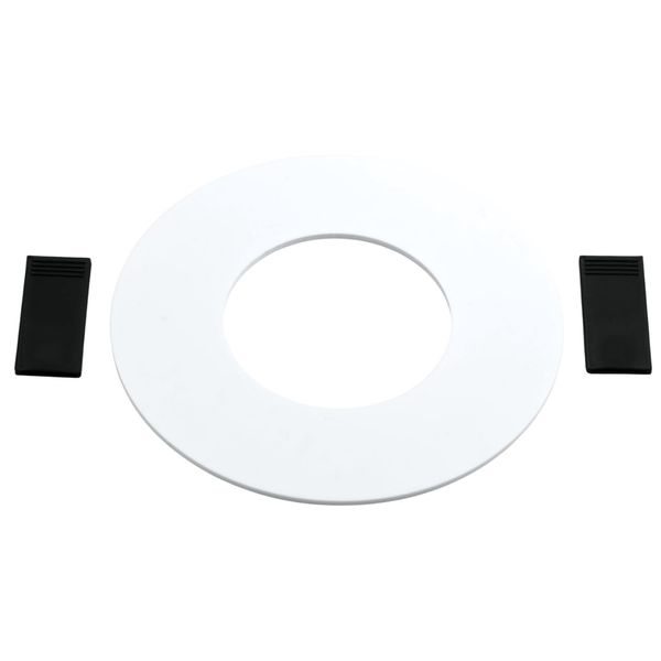 Ausgleichsblende für Einbaustrahler Ø 15 cm mit Federverlängerung, weiß | Einbauleuchten-Adapter Konverter für Einbauöffnungen | 68 bis 75 mm Einbaudurchmesser 3 Stück