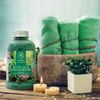 Pine Bath Salt w/Natural Swiss Stone Pine Essential Oil 21.16 Oz - Pinus Cembra - Natural Bath Sea Salts - Coniferous Salts - Best for Bath - Good Sleep - Relaxing - Body Care - Beauty - Aromatherapy