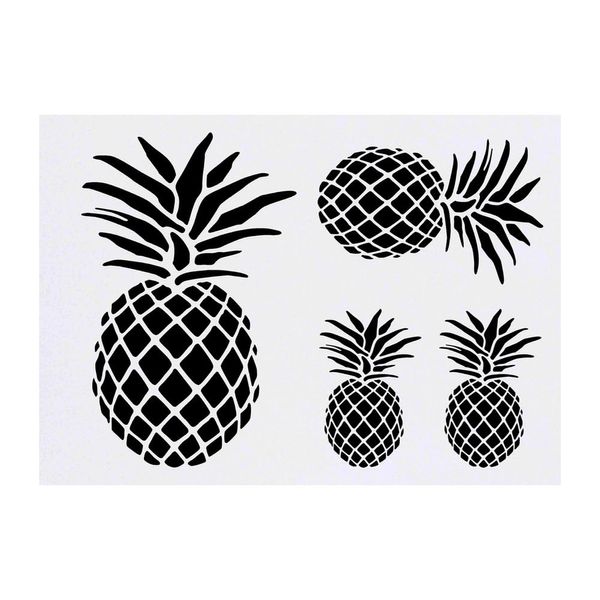 4 x 'Stylised Pineapple' Temporary Tattoos (TO00076046)